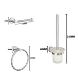 Bathroom Hardware 304 Stainless Steel Brushed Towel Rack Toilet Paper Holder Soap Holder Towel Bar Toilet Bathroom Accessories