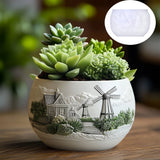 Mountain relief succulent plant flowerpot resin silicone mold mountain stream flowing water storage box candle cup gypsum molds