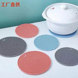 Silicone Heat Resistant Mats, Non-Slip Round Kitchen Pot Pads, Countertop Protector, Cup Coasters for Home Kitchen Accessories