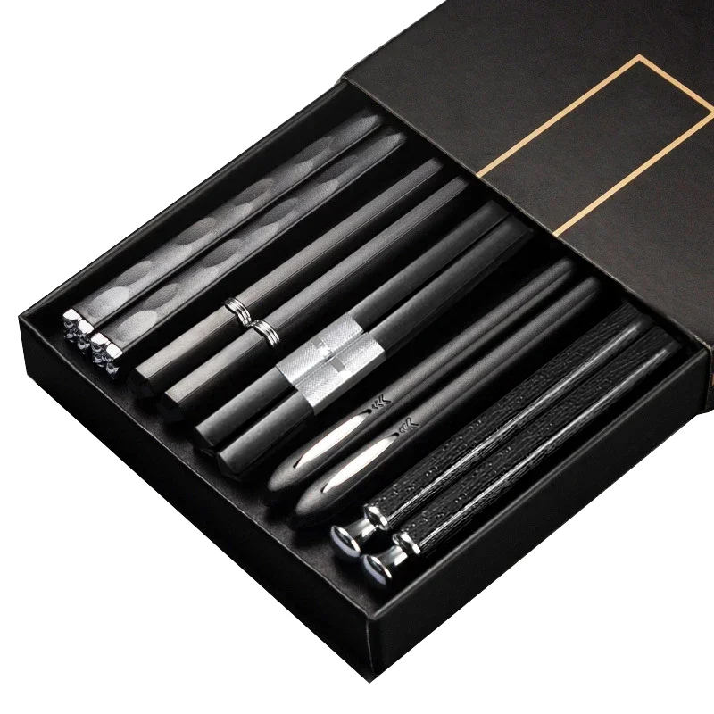 5Pairs High Quality Japanese Non-Slip Chopsticks Korean Home Hotel Restaurant Portable Healthy Food Stick For Sushi Chopsticks