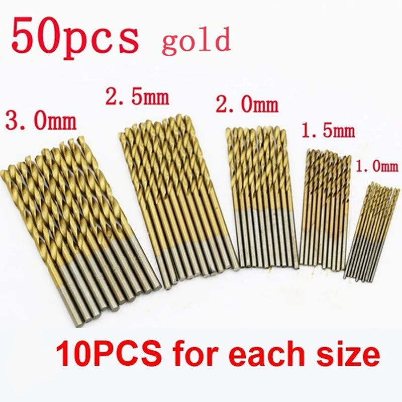 Titanium Coated HSS Drill Bit Set