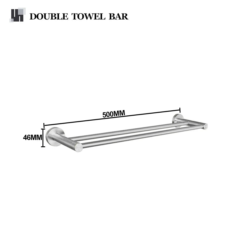 Bathroom Hardware 304 Stainless Steel Brushed Towel Rack Toilet Paper Holder Soap Holder Towel Bar Toilet Bathroom Accessories