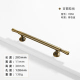 French-bronze solid handle vintage wardrobe/cabinet door handles small single-hole drawer pull medieval-style furniture hardware