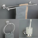 Bathroom Hardware 304 Stainless Steel Brushed Towel Rack Toilet Paper Holder Soap Holder Towel Bar Toilet Bathroom Accessories