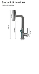 Intelligent Water Temperature Display Pull-out Sprayer Kitchen Faucet Hot and Cold Water Kitchen Sink Tap Single Hole Mixer