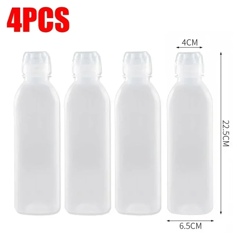 6/1PCS 300/500ml Kitchen Oil Bottle Plastic Seasoning Squeeze Bottle Dispenser for Salad BBQ Sauce Condiment Cooking Tool