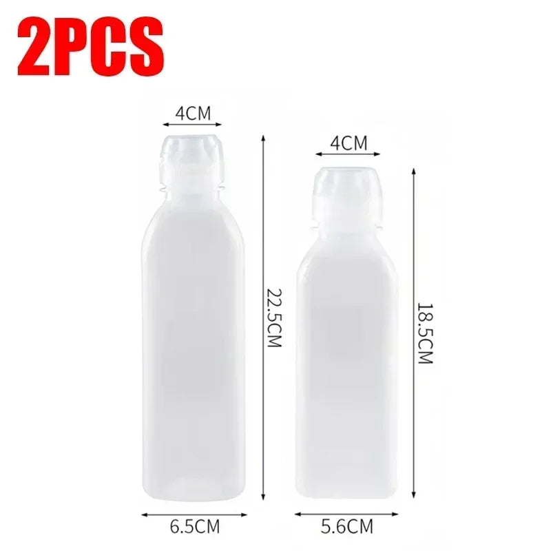 6/1PCS 300/500ml Kitchen Oil Bottle Plastic Seasoning Squeeze Bottle Dispenser for Salad BBQ Sauce Condiment Cooking Tool