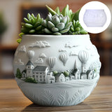 Mountain relief succulent plant flowerpot resin silicone mold mountain stream flowing water storage box candle cup gypsum molds