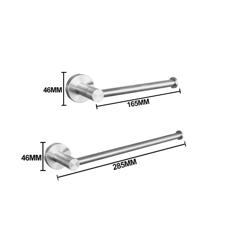 Bathroom Hardware 304 Stainless Steel Brushed Towel Rack Toilet Paper Holder Soap Holder Towel Bar Toilet Bathroom Accessories
