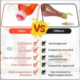 6/1PCS 300/500ml Kitchen Oil Bottle Plastic Seasoning Squeeze Bottle Dispenser for Salad BBQ Sauce Condiment Cooking Tool