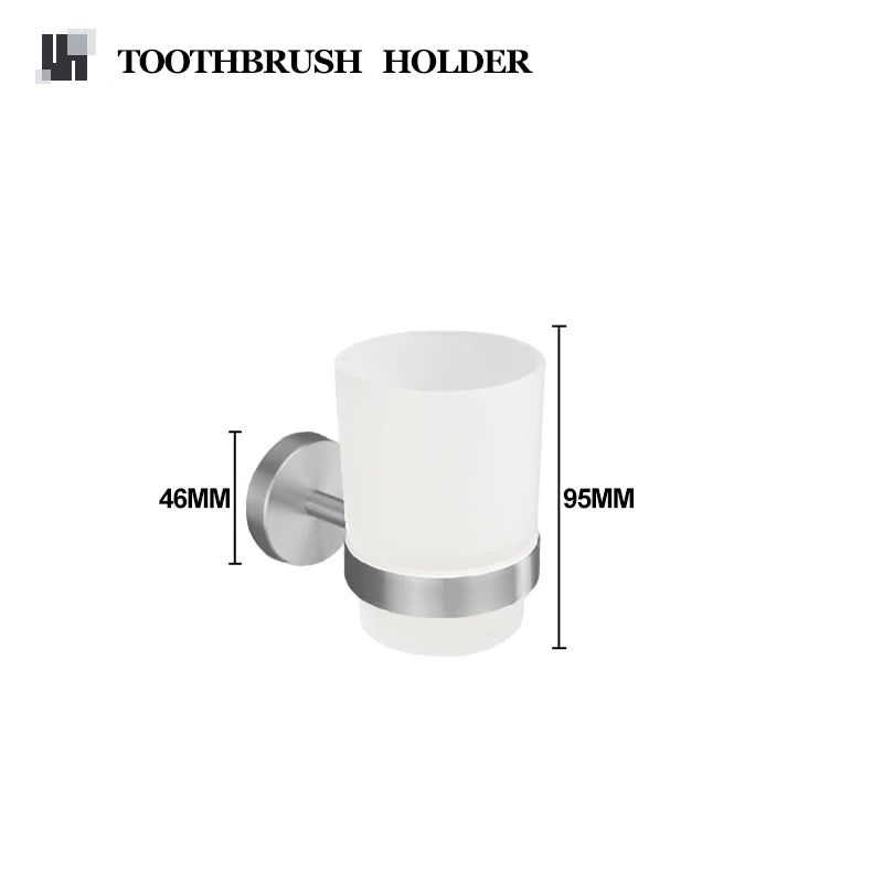 Bathroom Hardware 304 Stainless Steel Brushed Towel Rack Toilet Paper Holder Soap Holder Towel Bar Toilet Bathroom Accessories