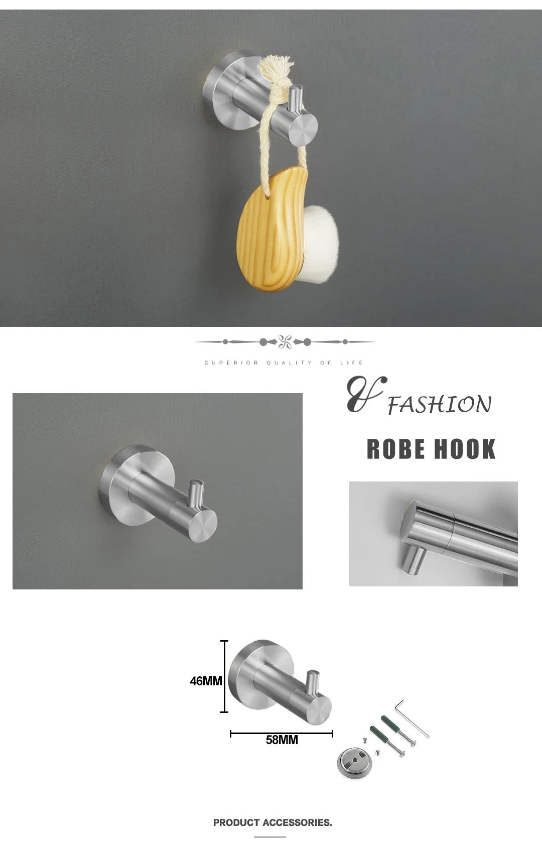 Bathroom Hardware 304 Stainless Steel Brushed Towel Rack Toilet Paper Holder Soap Holder Towel Bar Toilet Bathroom Accessories