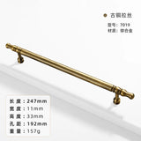 French-bronze solid handle vintage wardrobe/cabinet door handles small single-hole drawer pull medieval-style furniture hardware