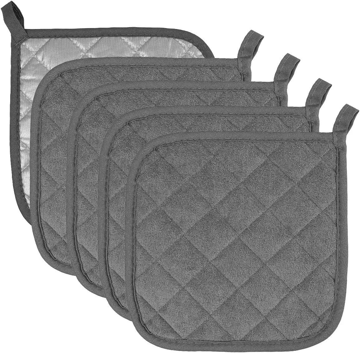 4Pcs/Set Kitchen Pot Holders Pad Heat Resistant Potholders Cotton Hot Pot Pads For Kitchen Oven Pot Holders Dining Table Mat