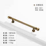 French-bronze solid handle vintage wardrobe/cabinet door handles small single-hole drawer pull medieval-style furniture hardware