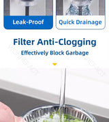 Kitchen Sink Drainage Filter Detachable Sink Food Catcher Sink Strainer Stopper Combo Pop-up Sink Filter Embedded Filter Basket