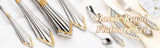 4/8/12/16/20 Pieces Gold Plated Luxury Silverware Flatware Dishwasher Safe 18/10 Stainless Steel Cutlery Set For Home Wedding