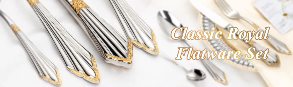 4/8/12/16/20 Pieces Gold Plated Luxury Silverware Flatware Dishwasher Safe 18/10 Stainless Steel Cutlery Set For Home Wedding