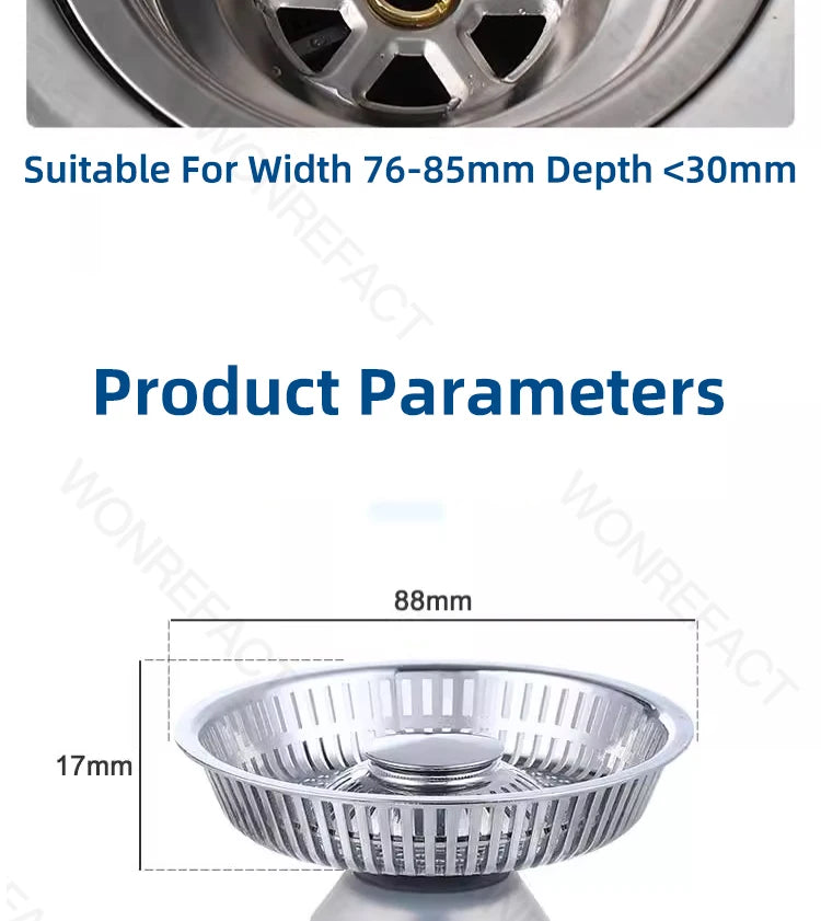 Kitchen Sink Drainage Filter Detachable Sink Food Catcher Sink Strainer Stopper Combo Pop-up Sink Filter Embedded Filter Basket