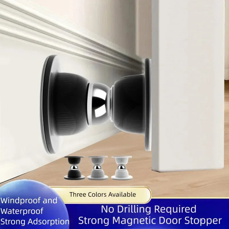 Silicone Anti-collision Magnetic Door Stopper Bedroom Door Study Door Buffer Door Suction No Punching Strong Bonding