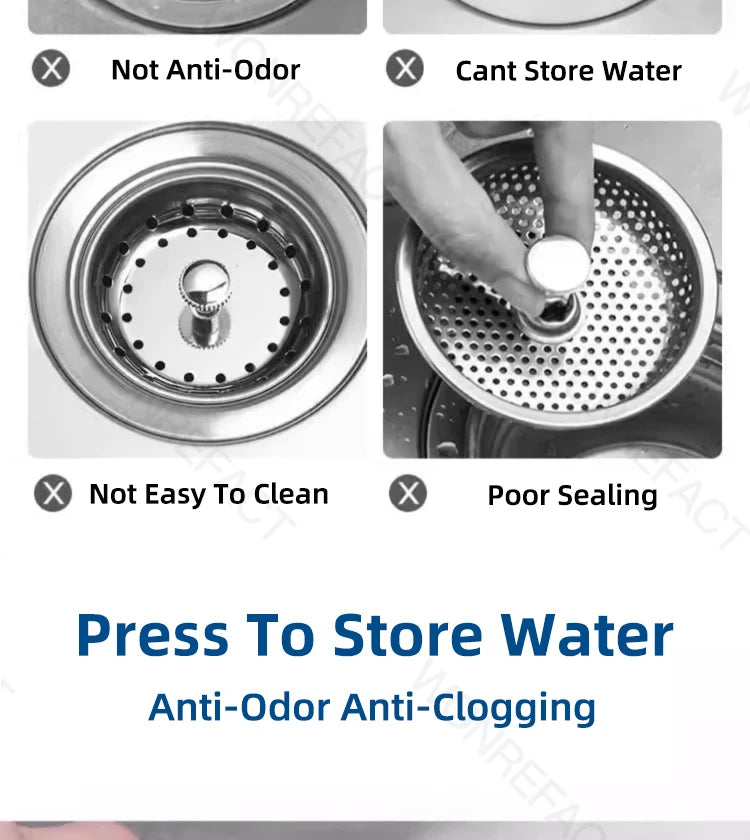 Kitchen Sink Drainage Filter Detachable Sink Food Catcher Sink Strainer Stopper Combo Pop-up Sink Filter Embedded Filter Basket