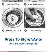 Kitchen Sink Drainage Filter Detachable Sink Food Catcher Sink Strainer Stopper Combo Pop-up Sink Filter Embedded Filter Basket