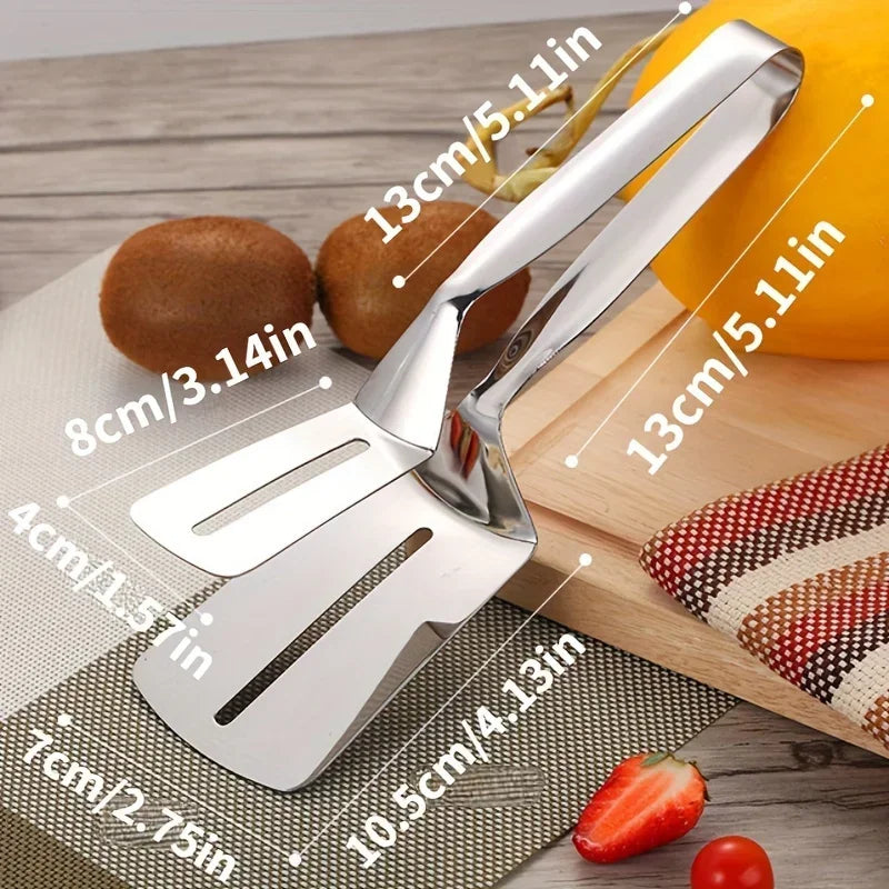 Kitchens Tongs Premium Stainless Steel Multipurpose Gripper Bread Clip/Steak Clamps/Fried Steak Clamp/Barbecue Tongs