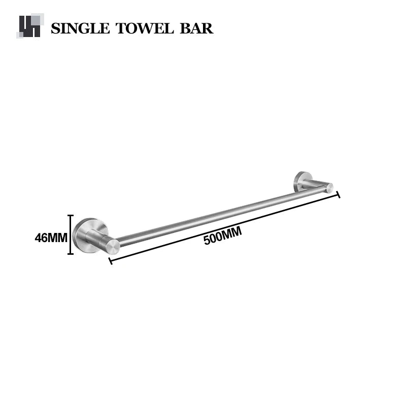 Bathroom Hardware 304 Stainless Steel Brushed Towel Rack Toilet Paper Holder Soap Holder Towel Bar Toilet Bathroom Accessories