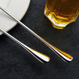 6pcs Stainless Steel  Ice Tea Scoop Dessert Spoon Food Grade Ice Cream Candy Tea Spoon Milkshake Coffee Multi-Purpose Spoon