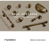 French-bronze solid handle vintage wardrobe/cabinet door handles small single-hole drawer pull medieval-style furniture hardware