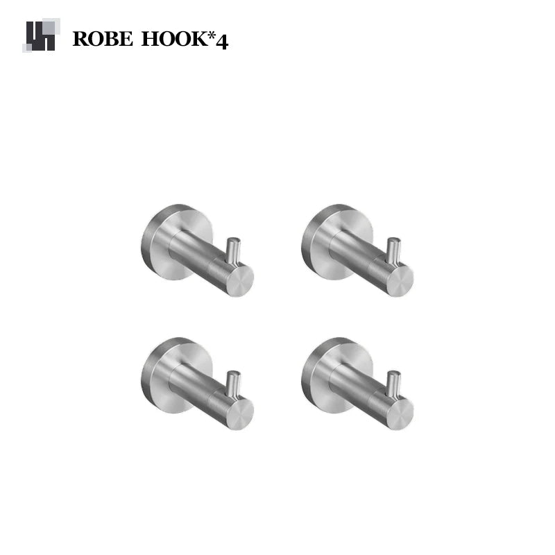 Bathroom Hardware 304 Stainless Steel Brushed Towel Rack Toilet Paper Holder Soap Holder Towel Bar Toilet Bathroom Accessories