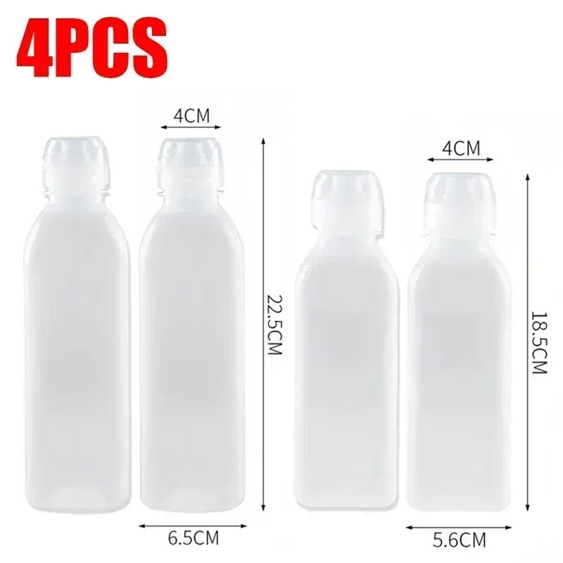 6/1PCS 300/500ml Kitchen Oil Bottle Plastic Seasoning Squeeze Bottle Dispenser for Salad BBQ Sauce Condiment Cooking Tool