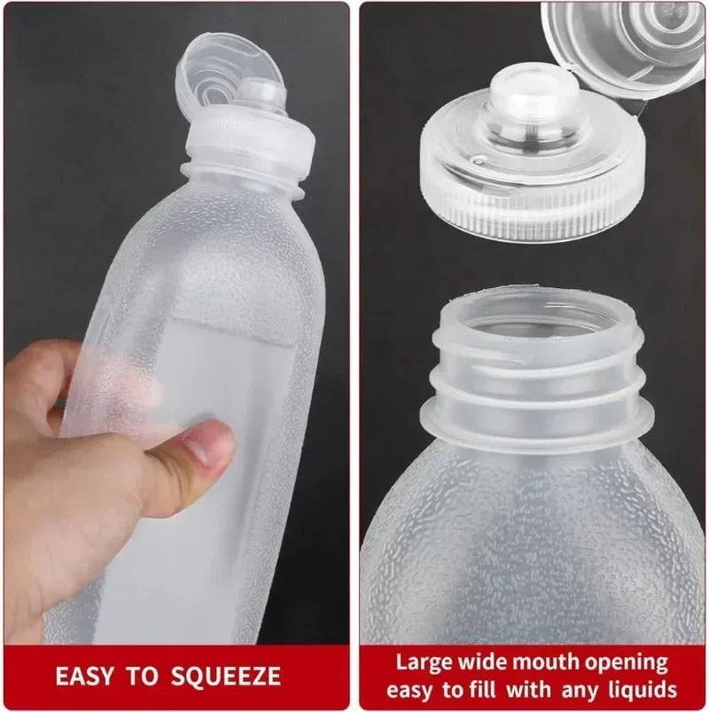 6/1PCS 300/500ml Kitchen Oil Bottle Plastic Seasoning Squeeze Bottle Dispenser for Salad BBQ Sauce Condiment Cooking Tool