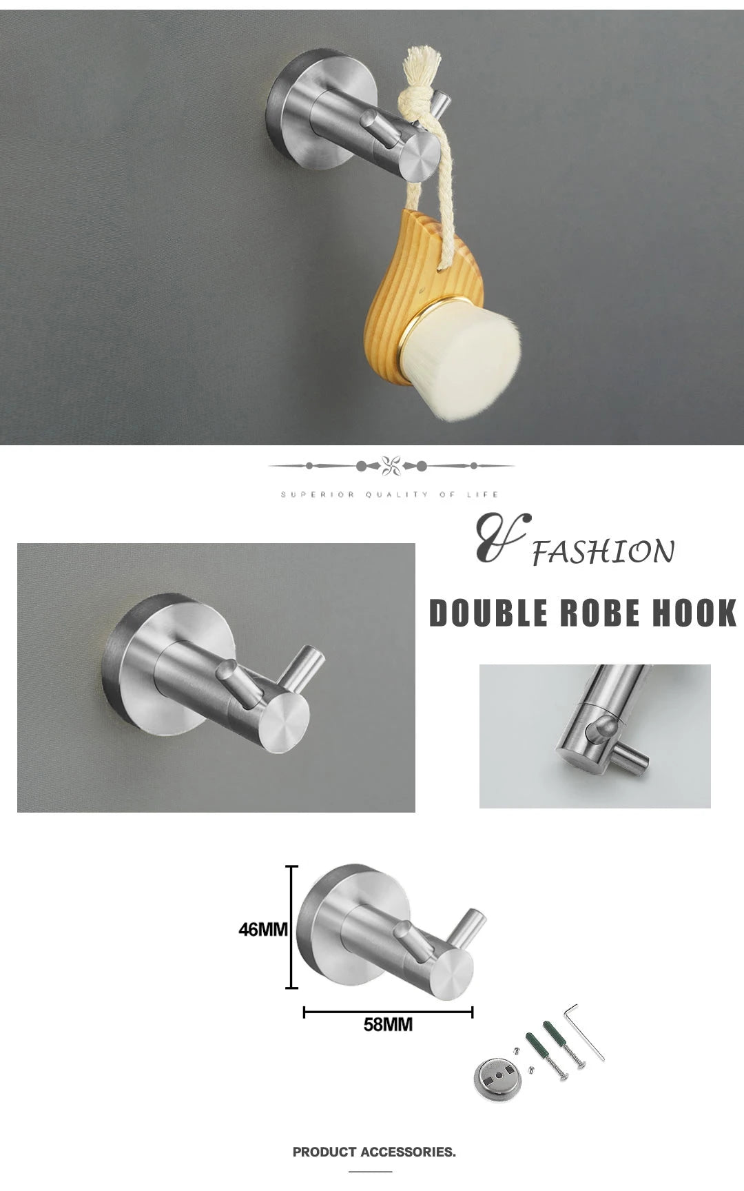 Bathroom Hardware 304 Stainless Steel Brushed Towel Rack Toilet Paper Holder Soap Holder Towel Bar Toilet Bathroom Accessories