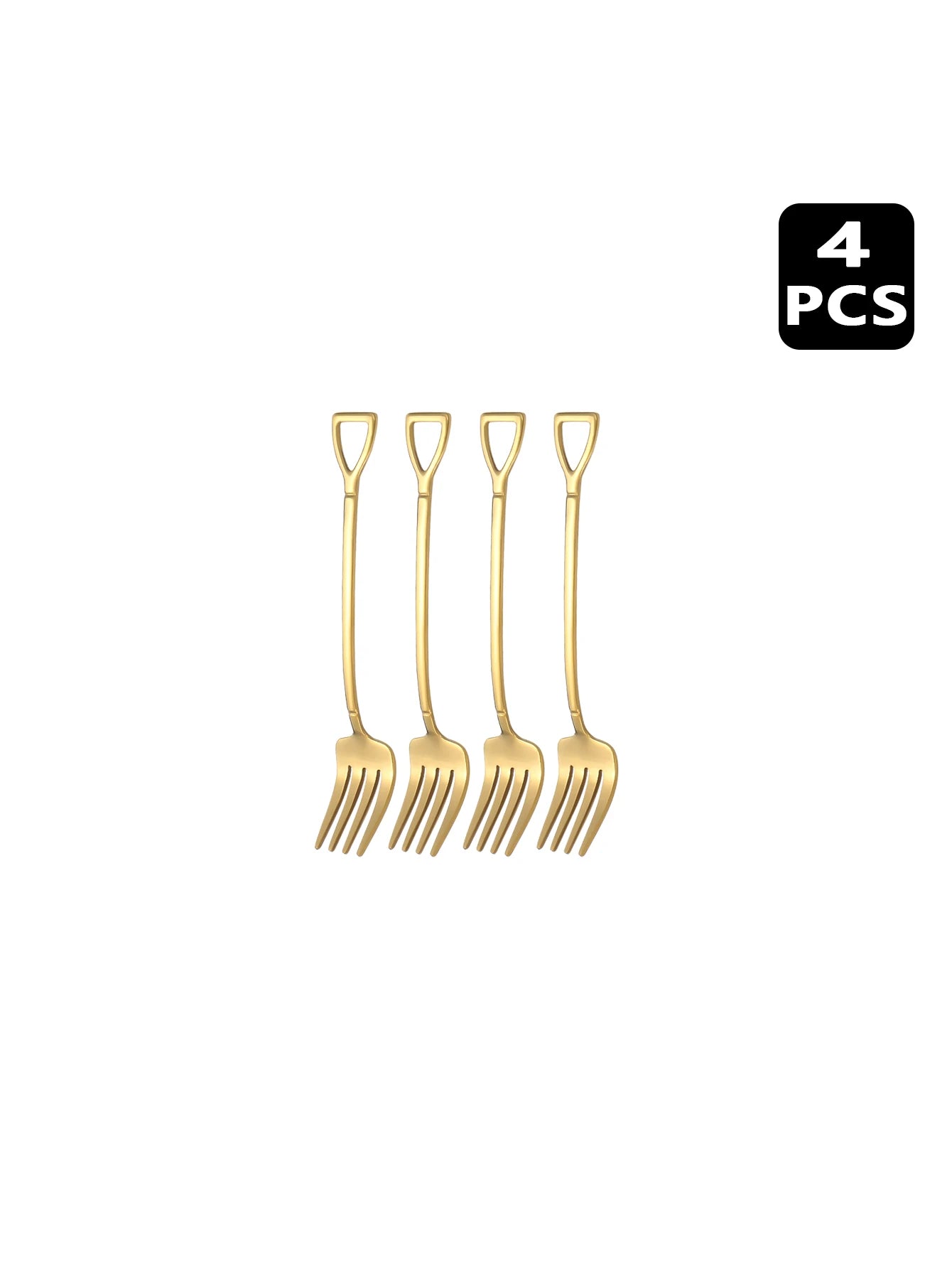 4/8/12pcs Stainless steel dessert fork fruit fork set, shovel-shaped small fork, suitable for afternoon tea, weddings, parties
