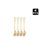 4/8/12pcs Stainless steel dessert fork fruit fork set, shovel-shaped small fork, suitable for afternoon tea, weddings, parties