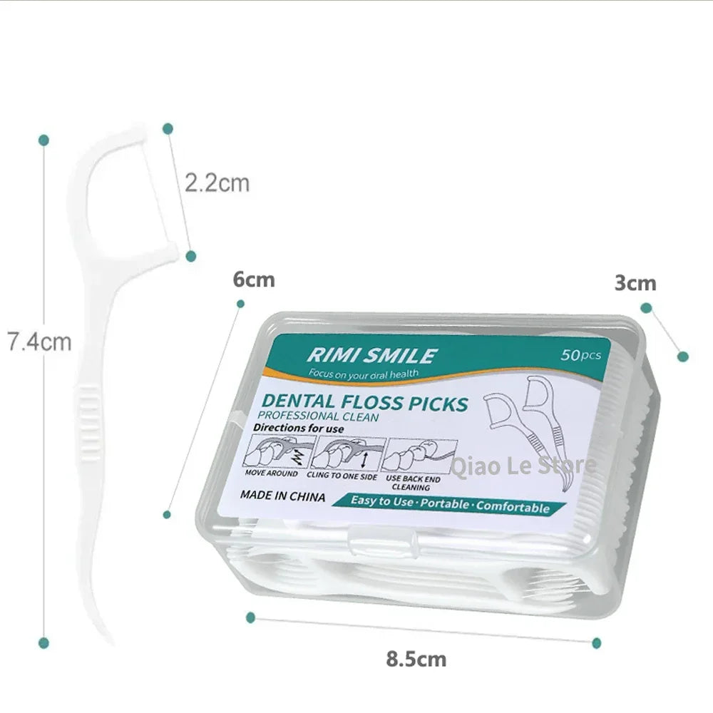 Portable Dental Floss Picks (Travel Box)