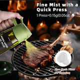 470 ml Oil Sprayer for Cooking,2-in-1 Olive Oil Dispenser and Oil Spray Bottle,Oil Spray with Stickers,Thick Glass Spray Bottle