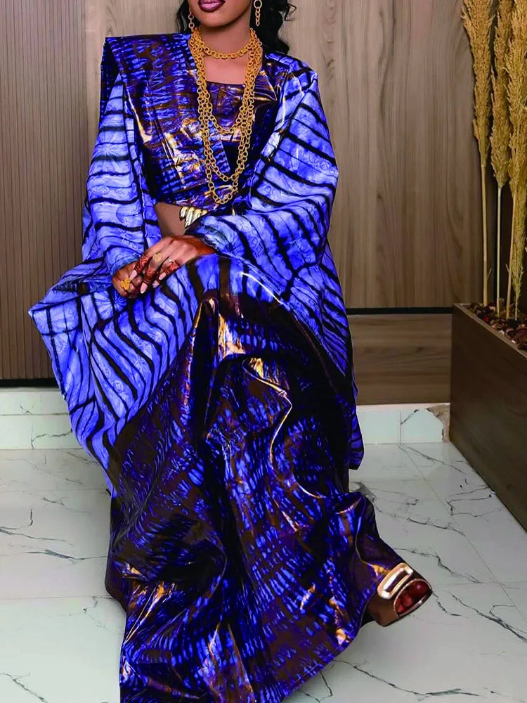 Classic printed dress Party adult ceremonies can wear formal occasion attire throughout the year.