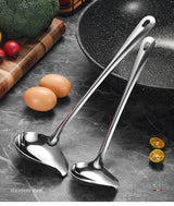 Stainless Steel Duckbill Spoon, Long-handled Sauce Spoon, Thickened Side Mouth, Slanted Mouth, and Crooked Mouth Spoon