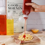 6/1PCS 300/500ml Kitchen Oil Bottle Plastic Seasoning Squeeze Bottle Dispenser for Salad BBQ Sauce Condiment Cooking Tool