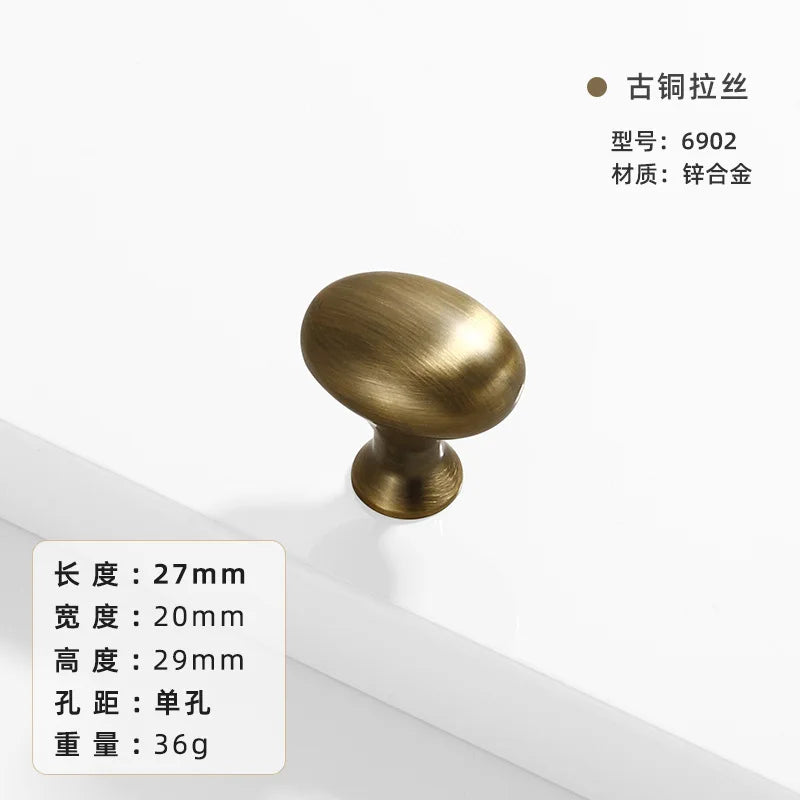French-bronze solid handle vintage wardrobe/cabinet door handles small single-hole drawer pull medieval-style furniture hardware