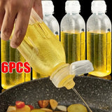 6/1PCS 300/500ml Kitchen Oil Bottle Plastic Seasoning Squeeze Bottle Dispenser for Salad BBQ Sauce Condiment Cooking Tool