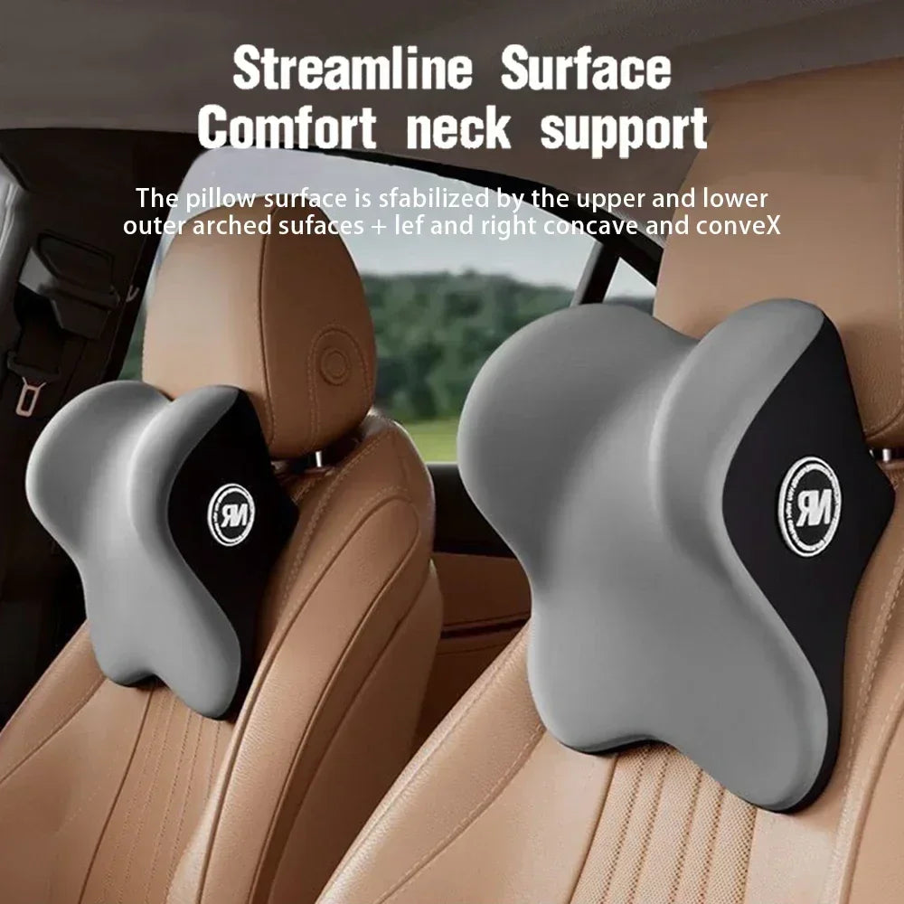 Ergonomic Memory Foam Car Lumbar & Neck Pillow