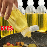 6/1PCS 300/500ml Kitchen Oil Bottle Plastic Seasoning Squeeze Bottle Dispenser for Salad BBQ Sauce Condiment Cooking Tool