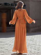 Pleated Dress for Women Abaya Eid Elegant Party Long Dresses Muslim Caftan Robe Jalabiya Ramadan Dubai Kaftan Vestidos Largos