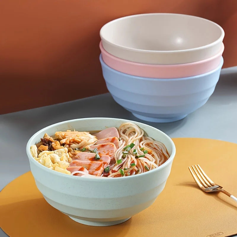 4-piece non fragile grain bowl set -24 ounce PP plastic bowl for soup/rice/grains - microwave and dishwasher safe
