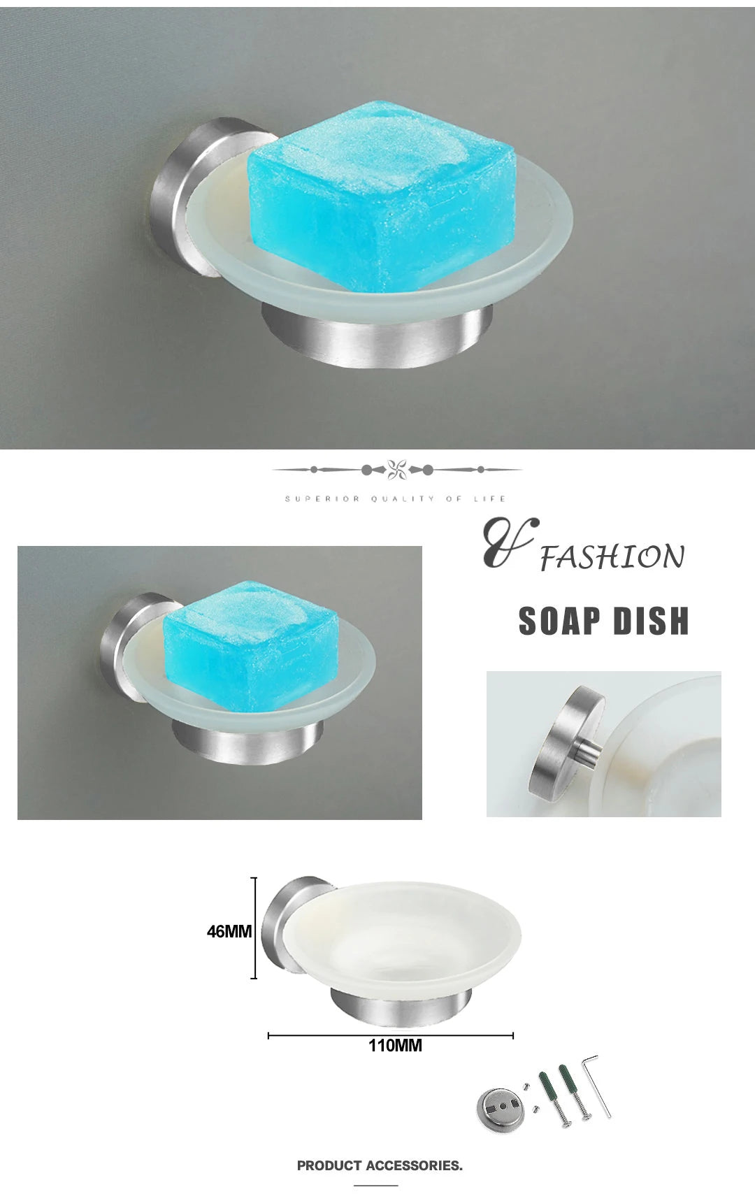 Bathroom Hardware 304 Stainless Steel Brushed Towel Rack Toilet Paper Holder Soap Holder Towel Bar Toilet Bathroom Accessories