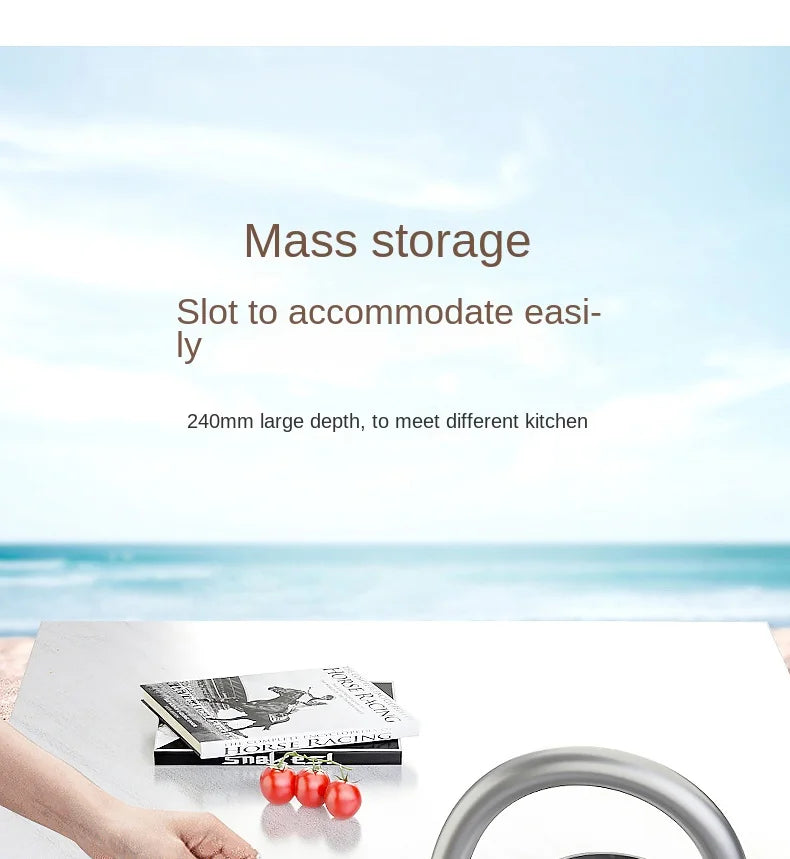 Waterfall Kitchen Sink Nanometer 304 Stainless Steel Large Single Slot Kitchen Accessories Waterfall Faucet Vegetable Basin
