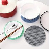 Silicone Heat Resistant Mats, Non-Slip Round Kitchen Pot Pads, Countertop Protector, Cup Coasters for Home Kitchen Accessories
